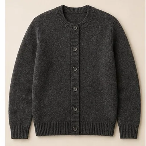 Fine-Knit Button Cardigan — Large